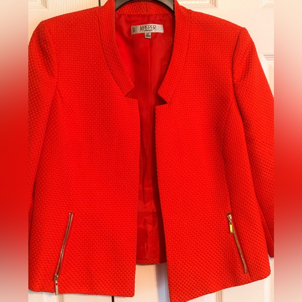 Kasper Women's Vibrant Red Blazer
